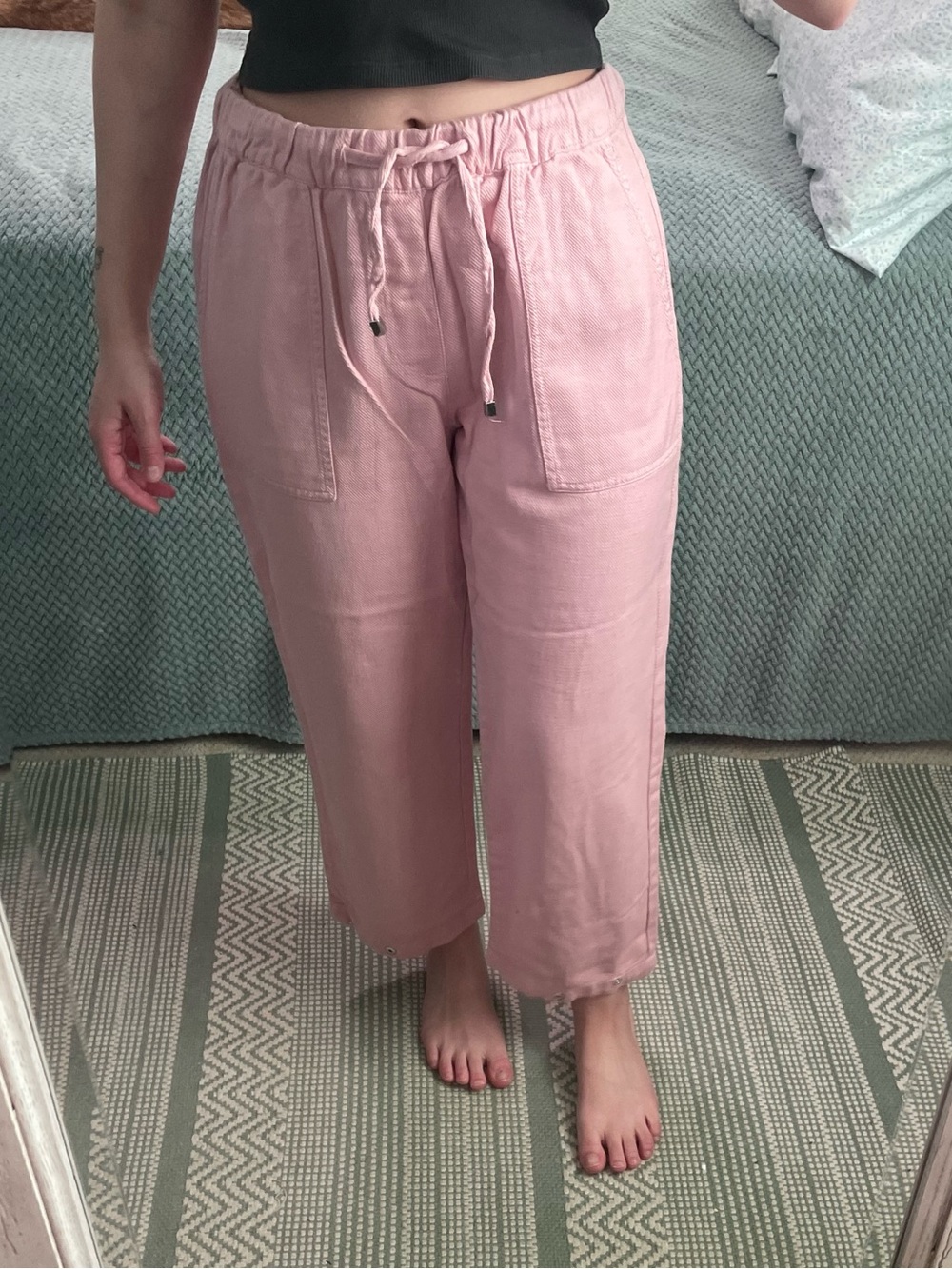 Zara Pink Drawstring Pants